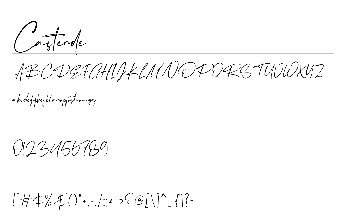 Castende Font preview