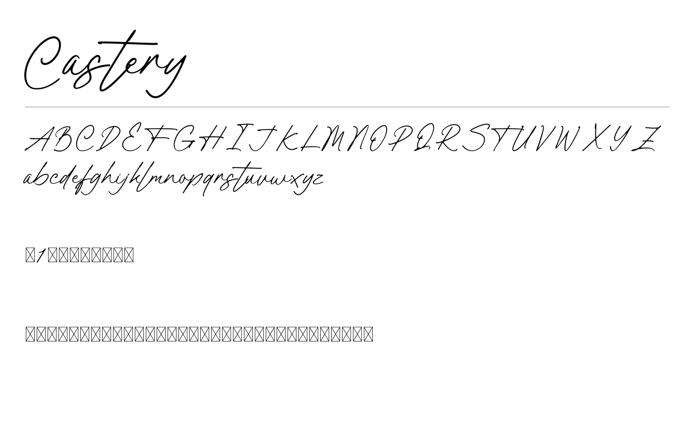 Castery Font preview