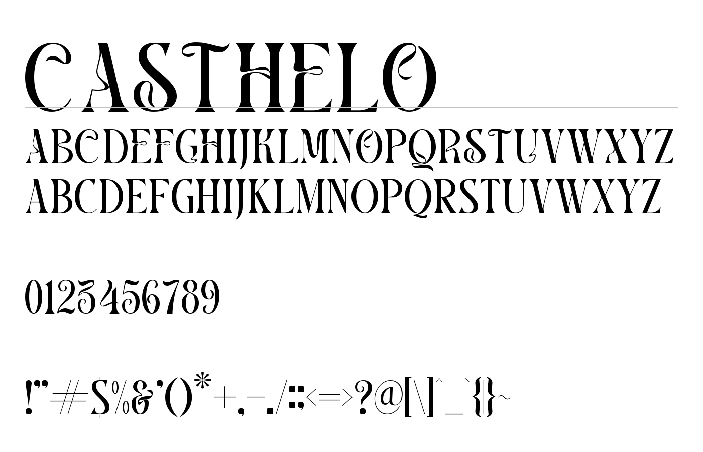 Casthello Font preview