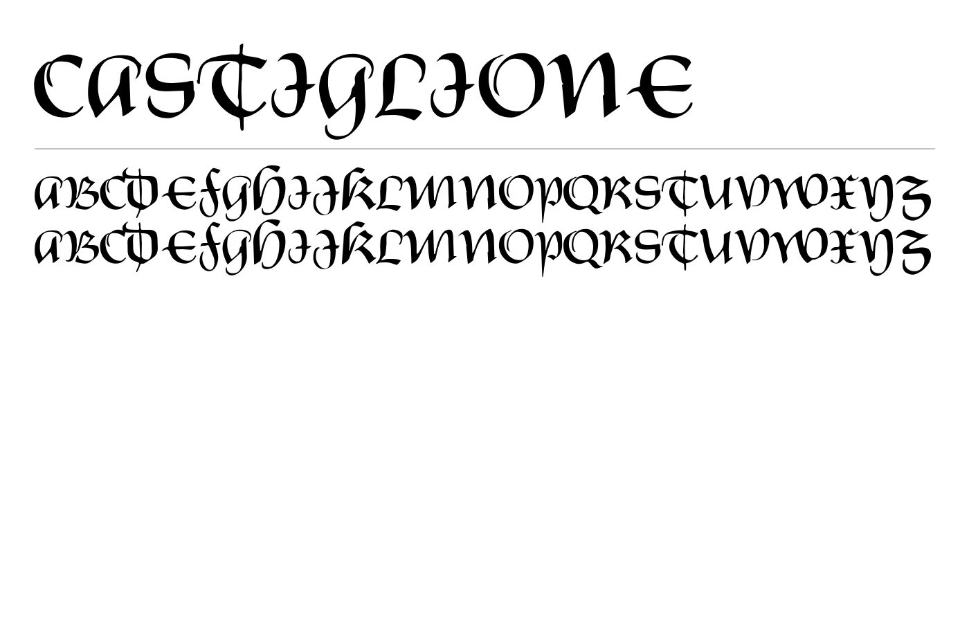 Castiglione Font preview
