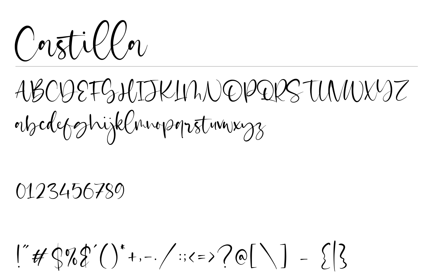 Castilla Font preview