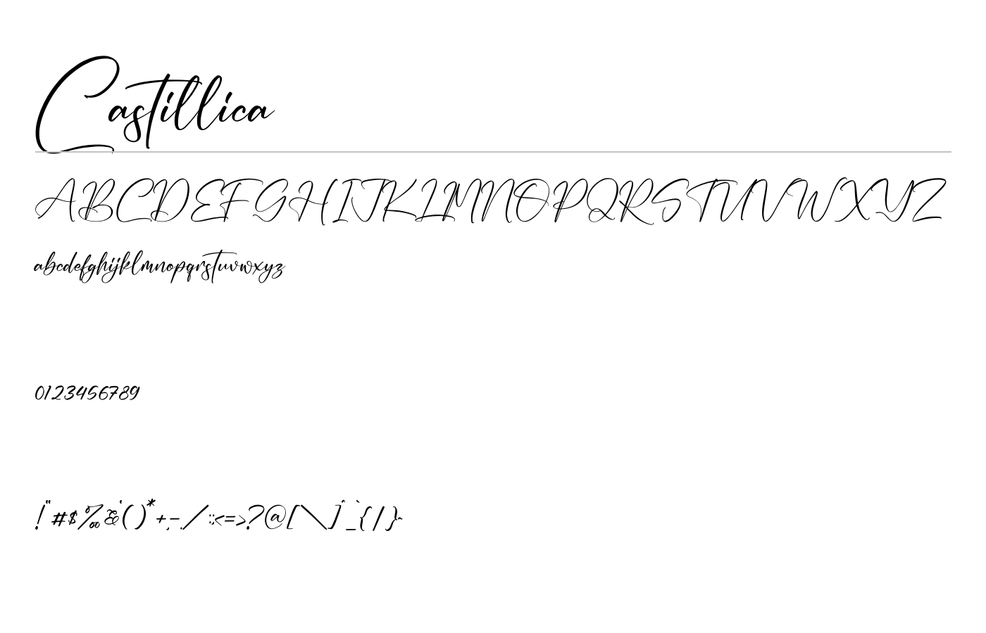 Castillica Font preview