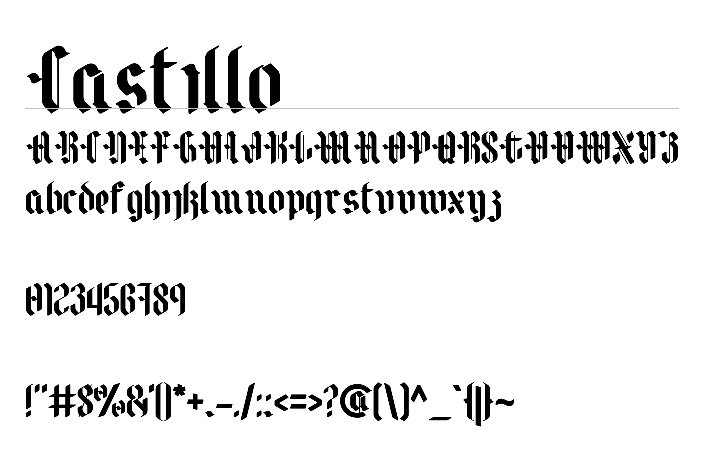 Castillo Font preview
