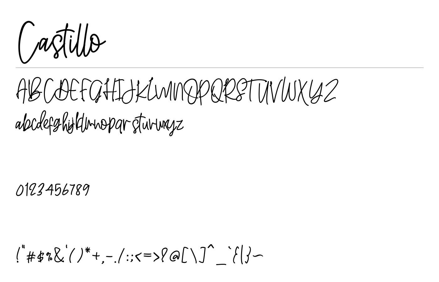 Castillo Font preview