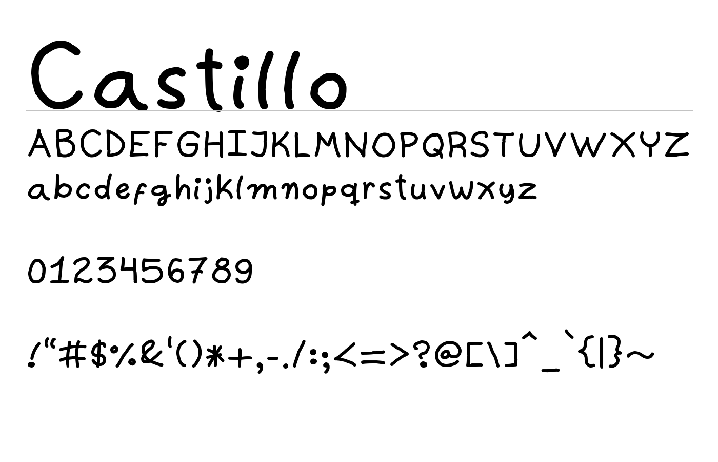 Castillo Font preview
