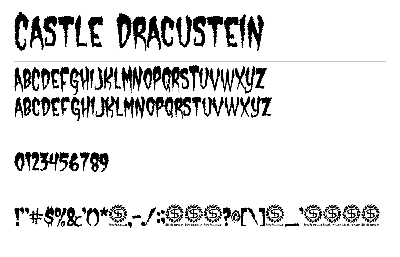 Castle Dracustein Font preview