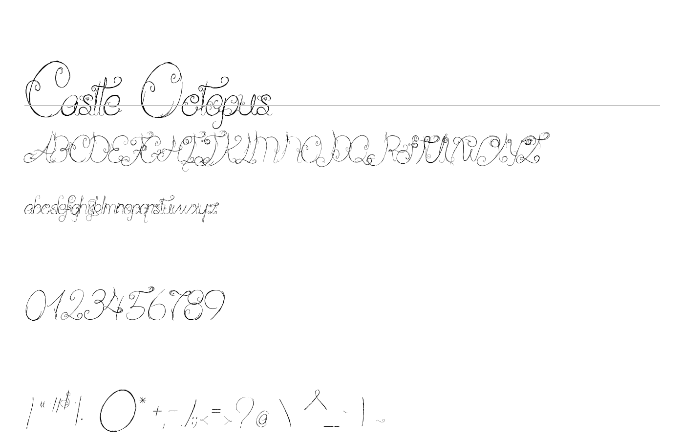 Castle Octopus Font preview