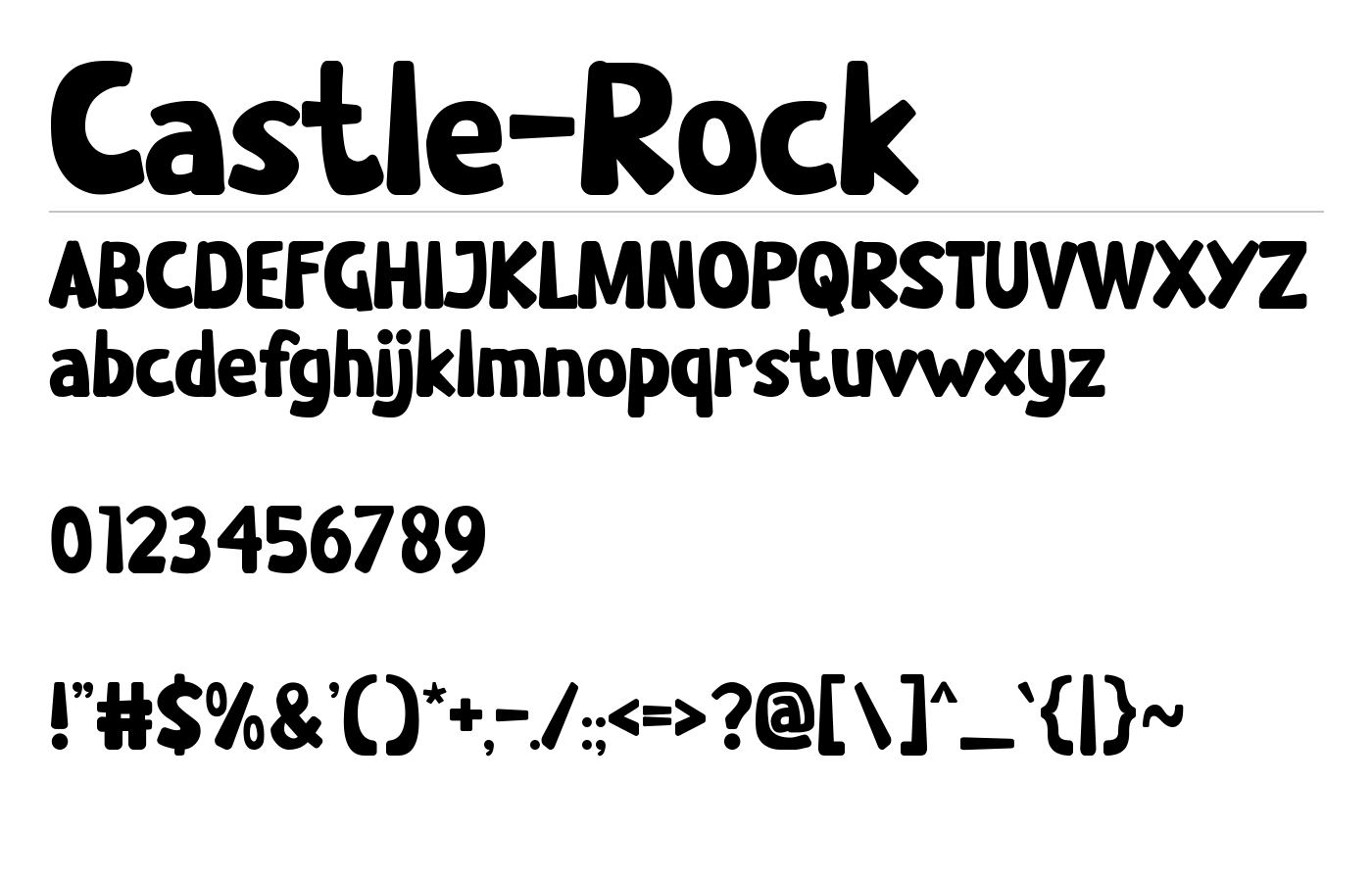 Castle-Rock Font preview