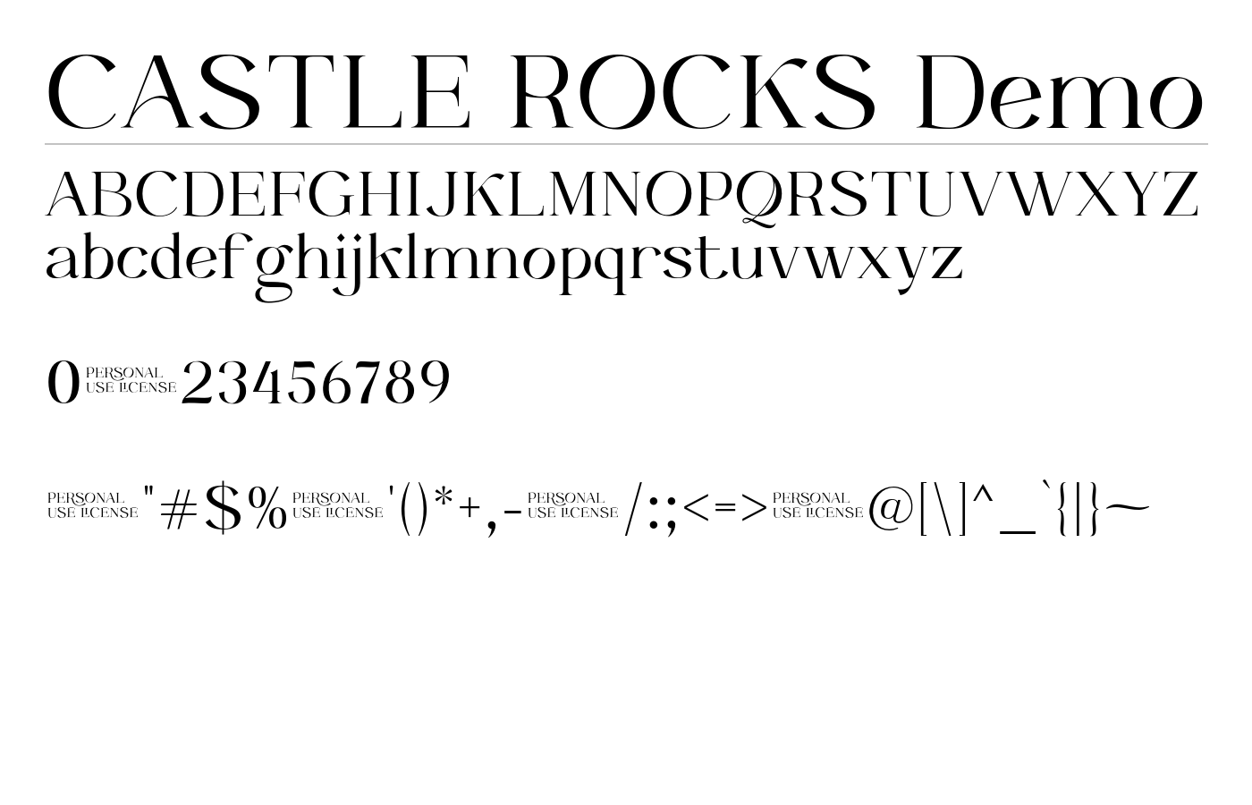 Castle Rocks Font preview