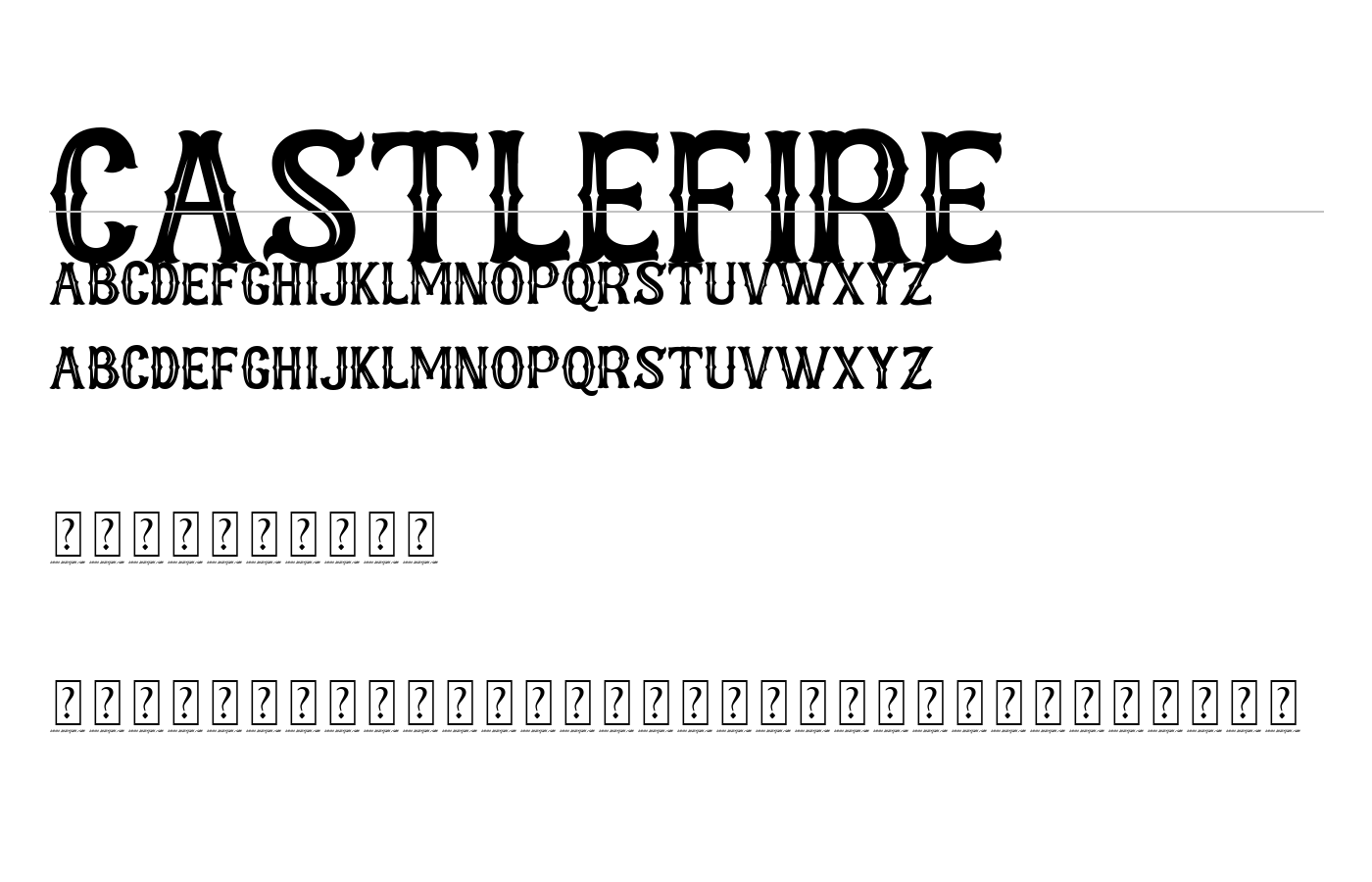 Castlefire Font preview