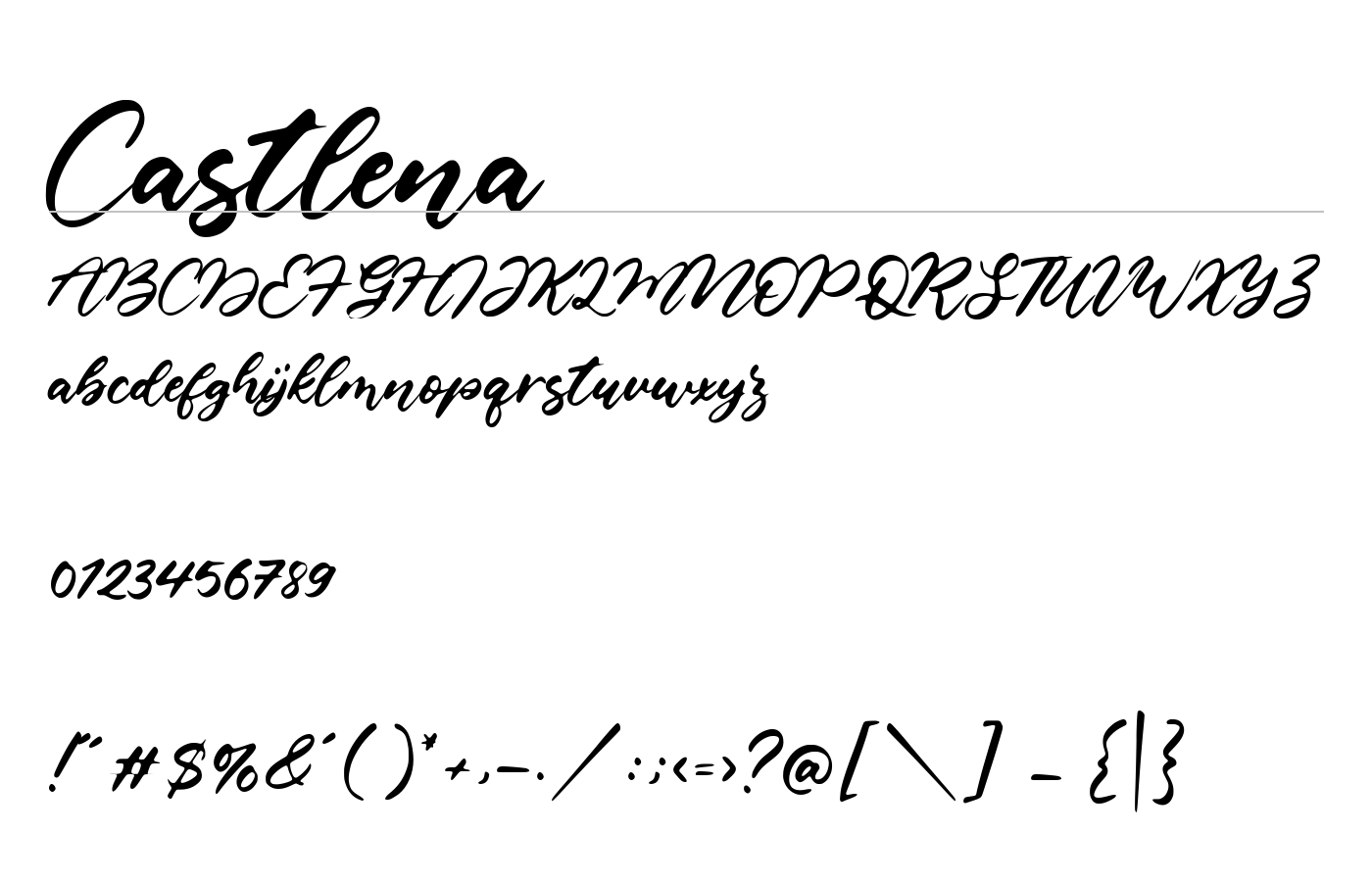 Castlena Font preview