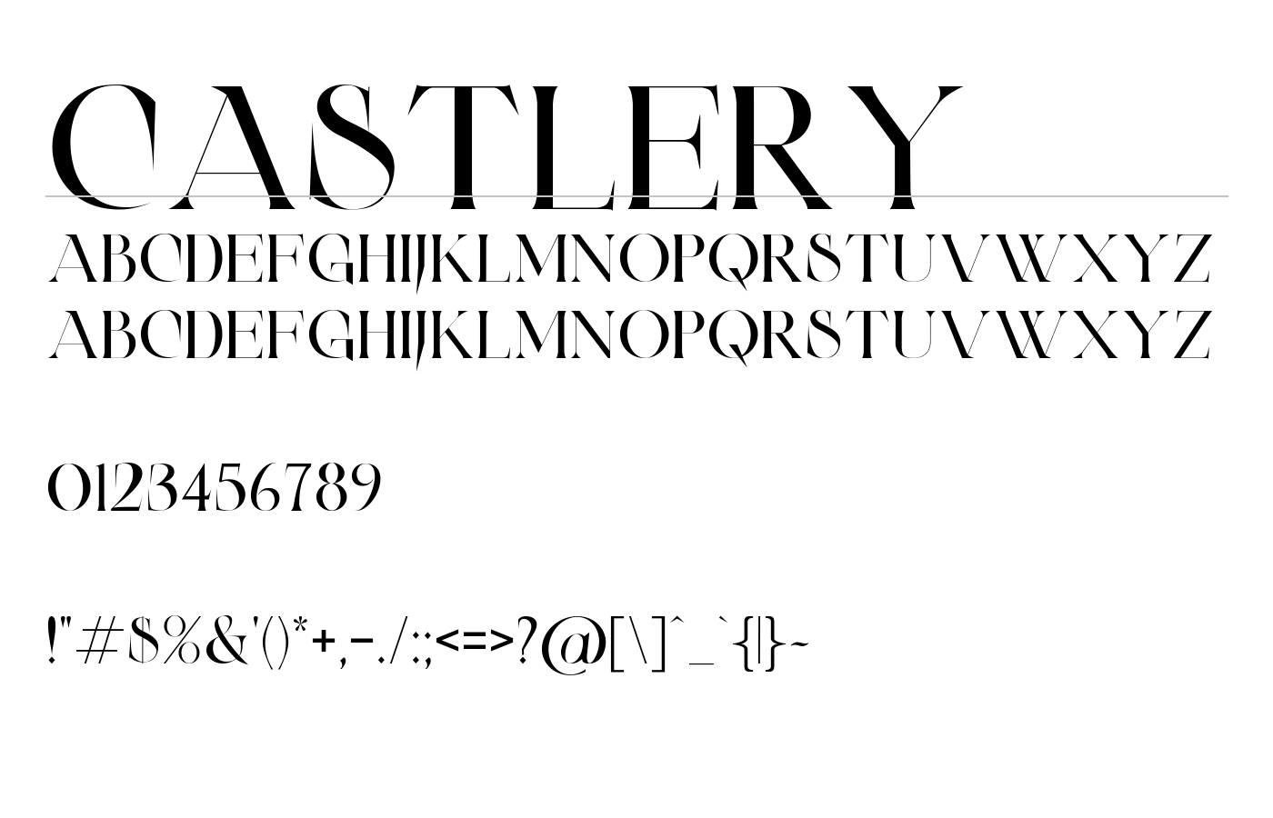 Castlery Font preview