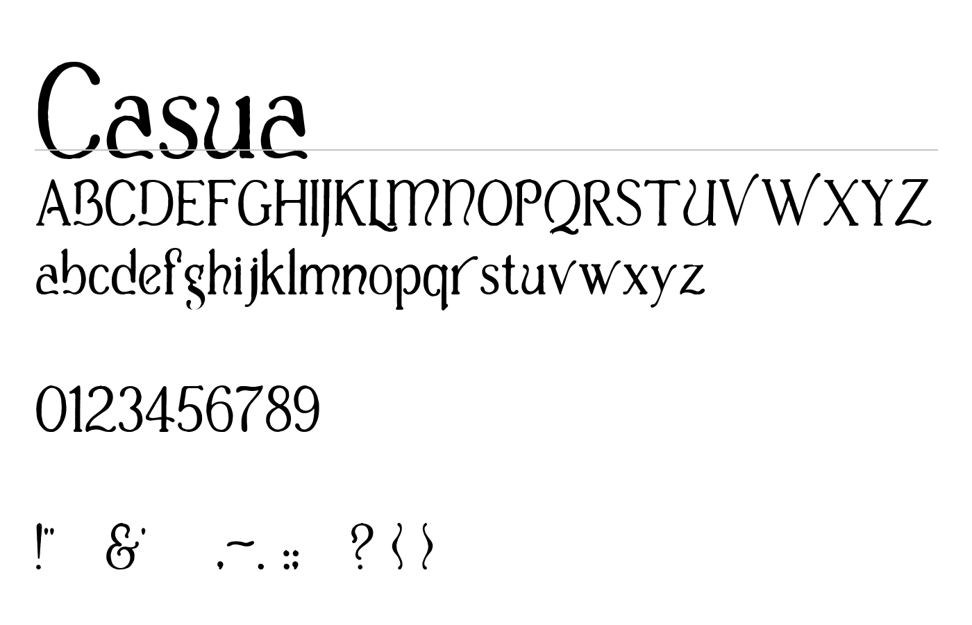 Casua Font preview