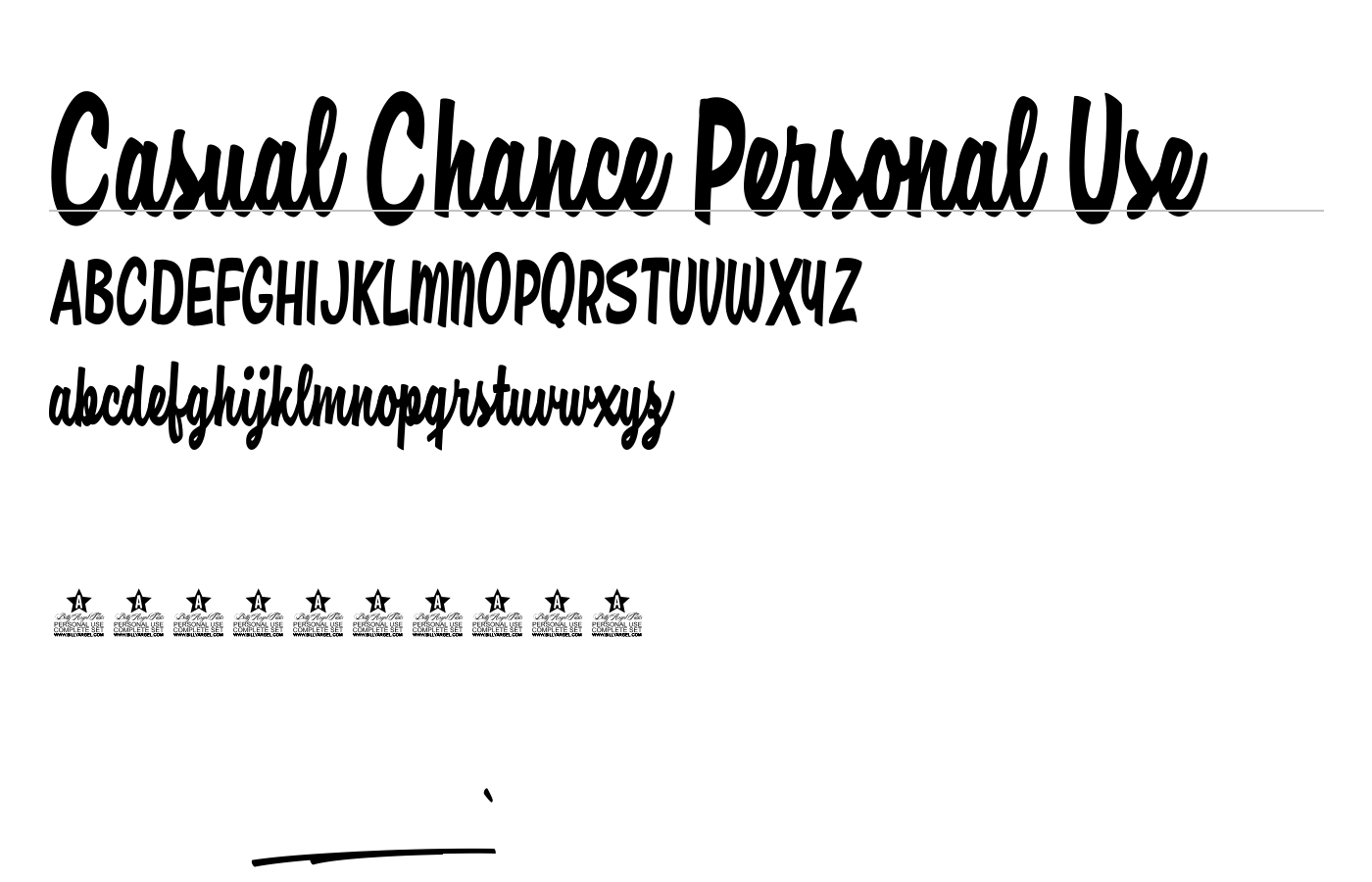 Casual Chance Personal Use Font preview
