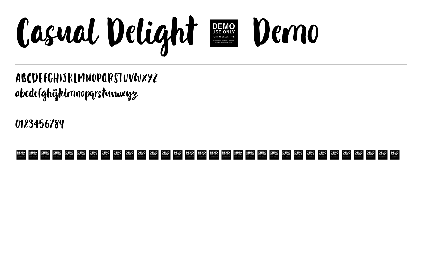 Casual Delight - Demo Font preview