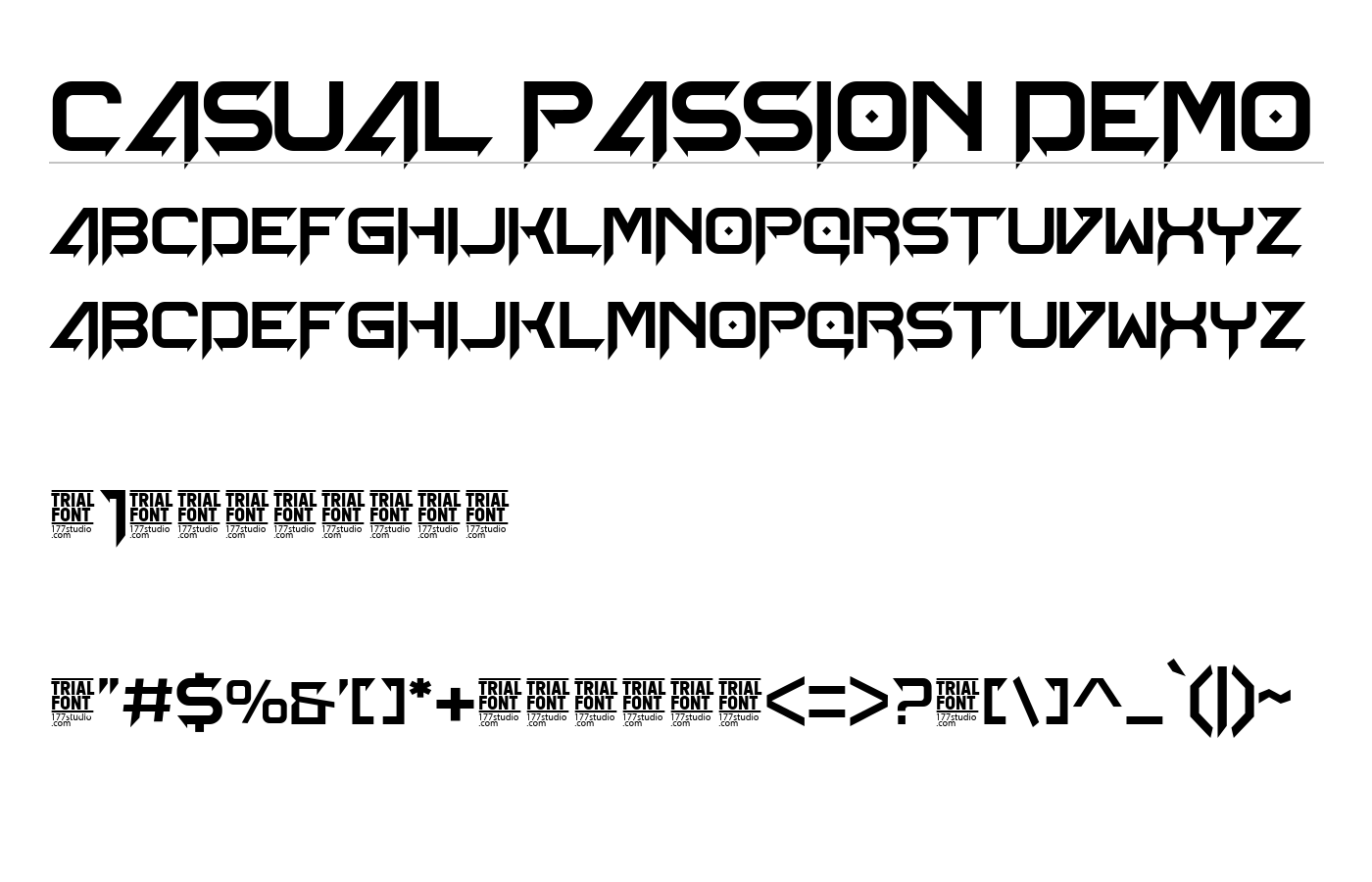 Casual Passion Demo Font preview