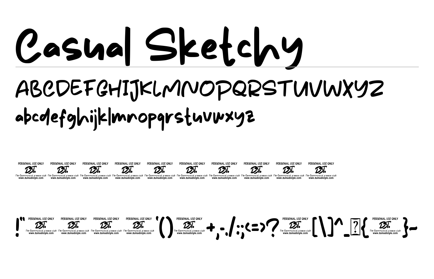 Casual Sketchy Font preview