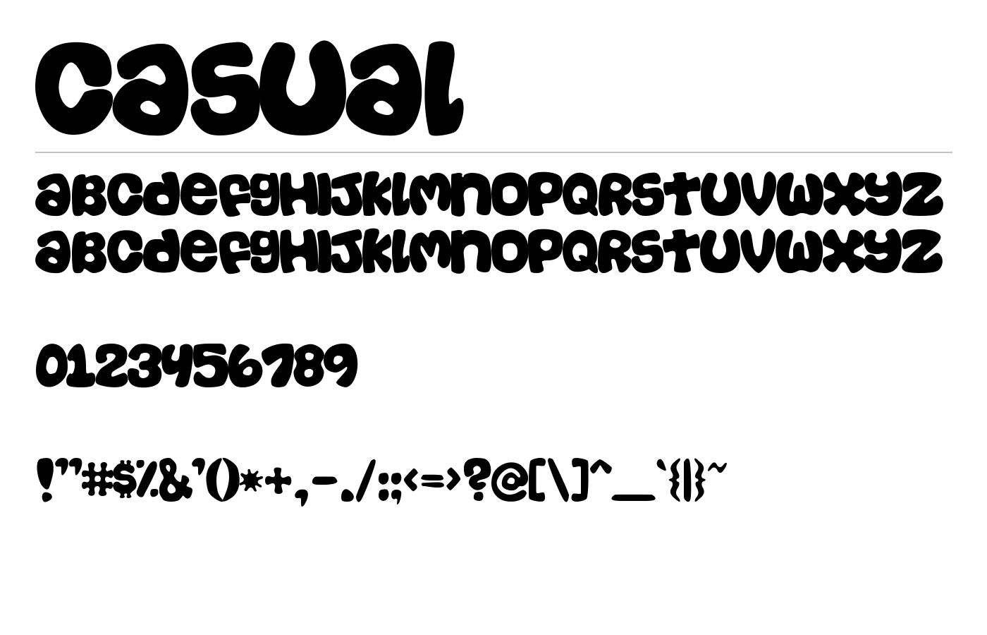 Casual Font preview