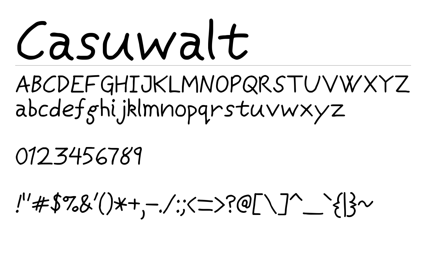 Casuwalt Font preview