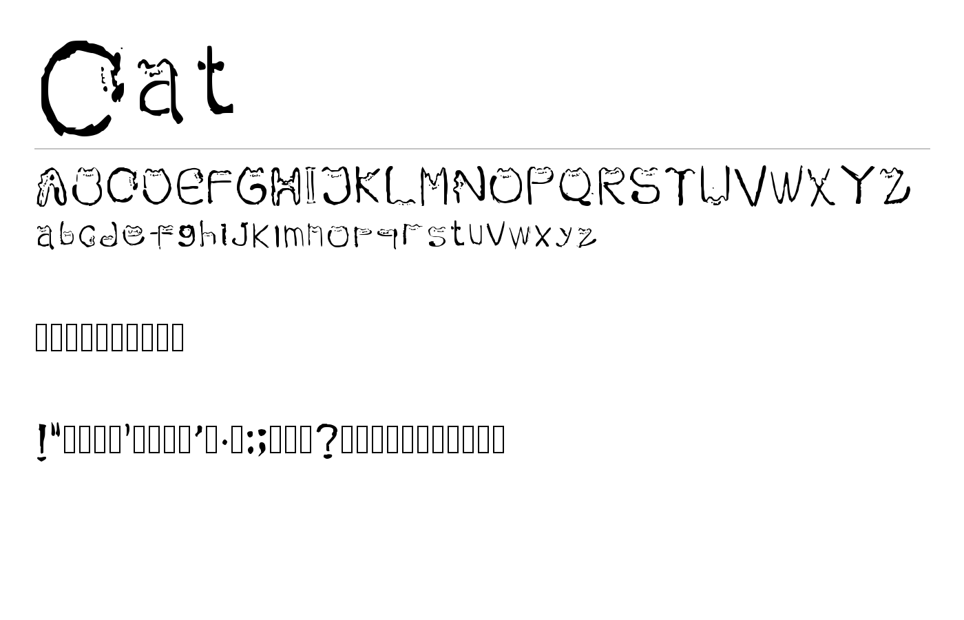 Cat Font preview