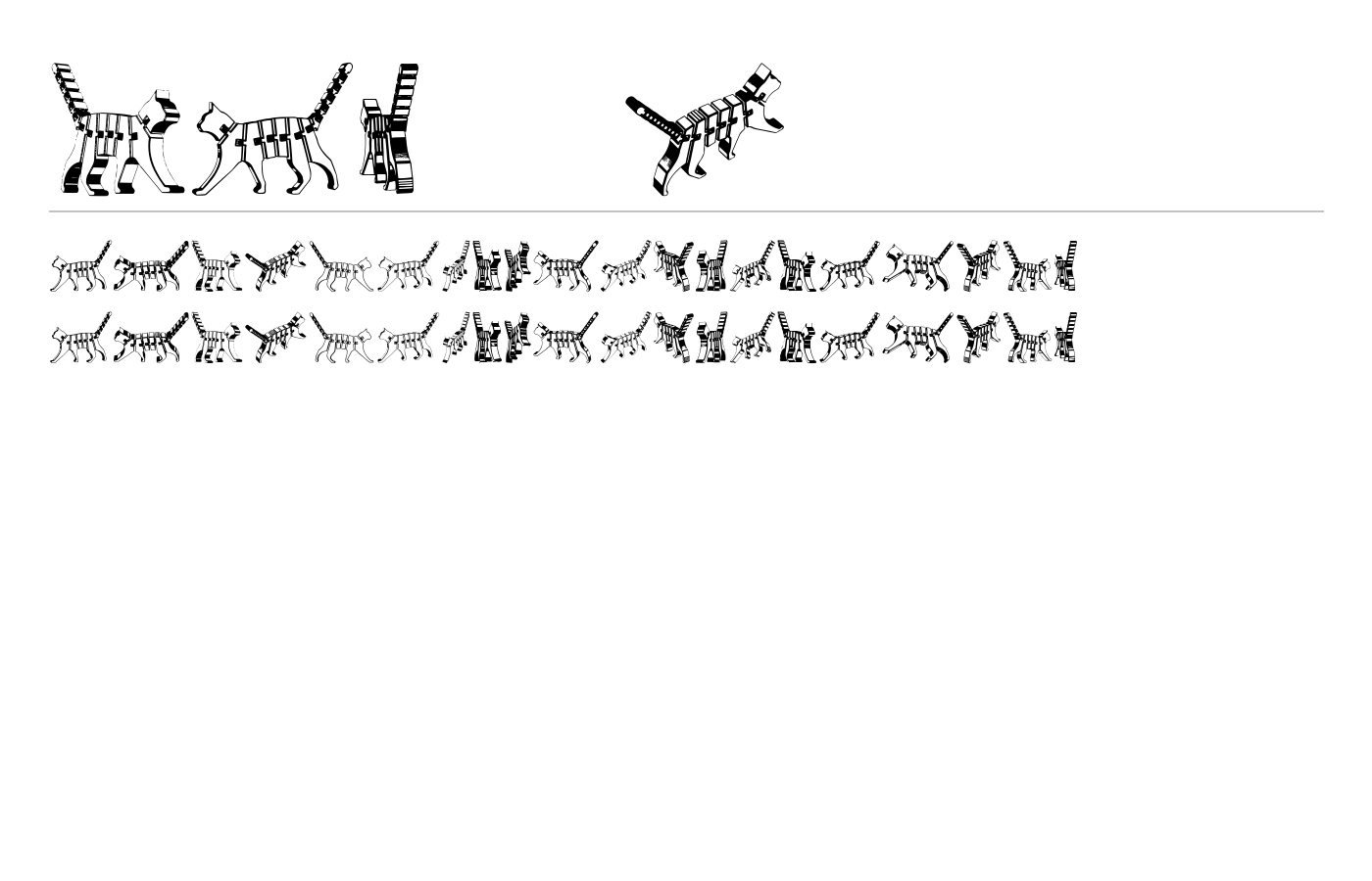 Cat 3D Font preview