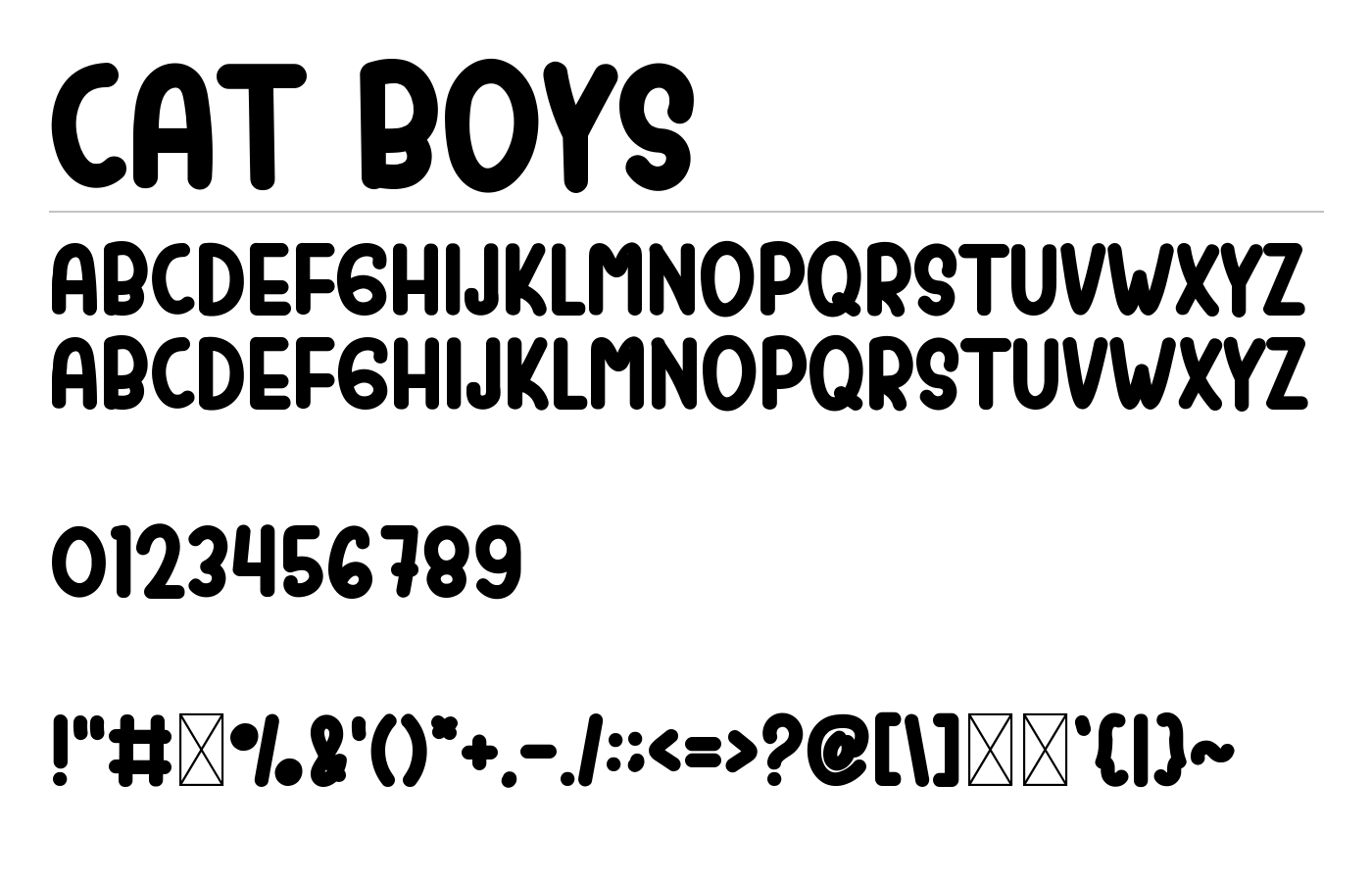 Cat Boys Font preview
