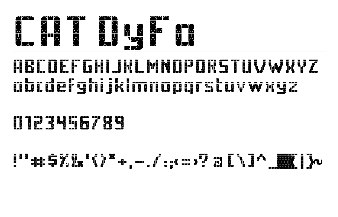 CAT DyFa Font preview