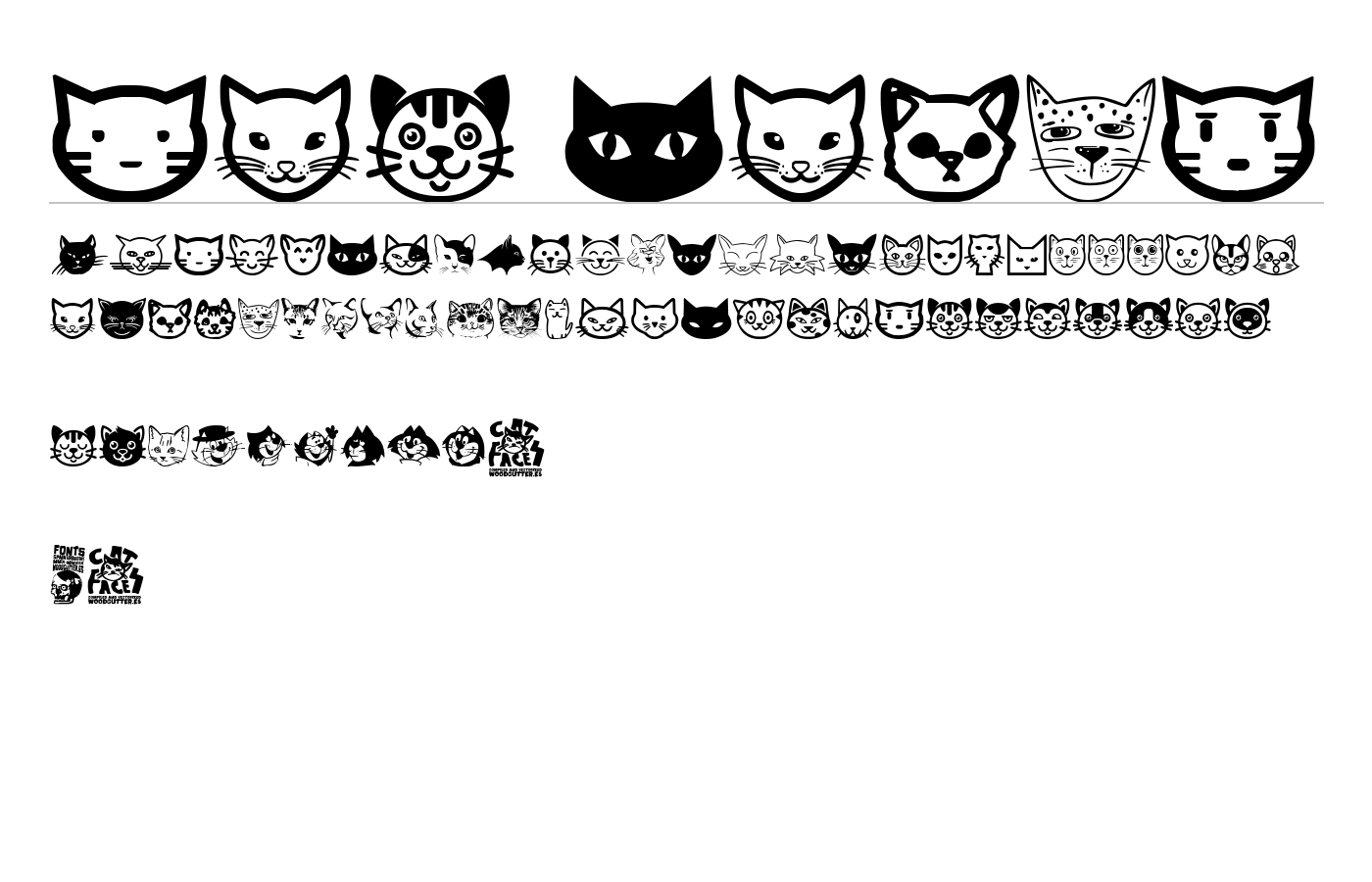 Cat Faces Font preview