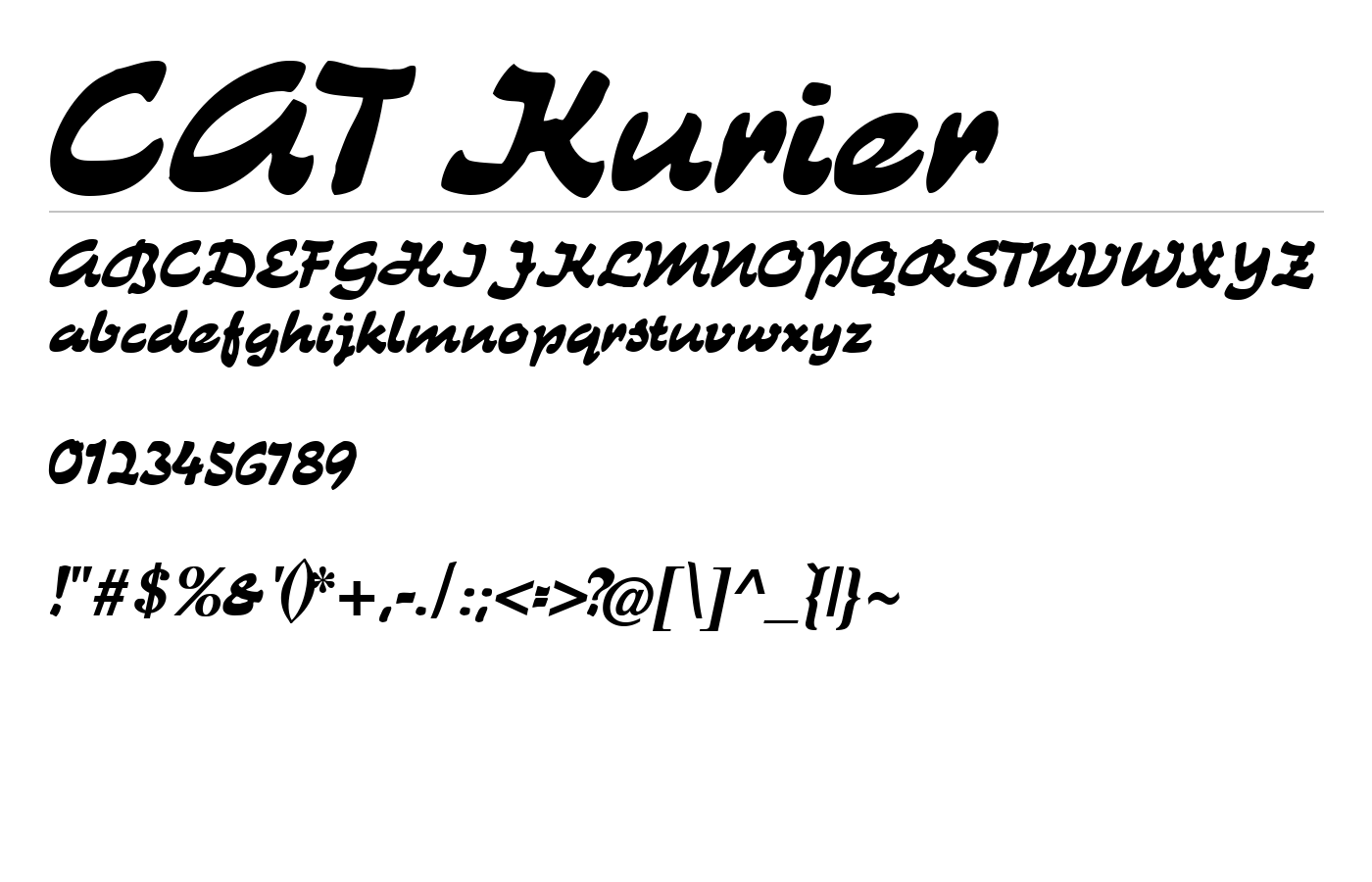CAT Kurier Font preview