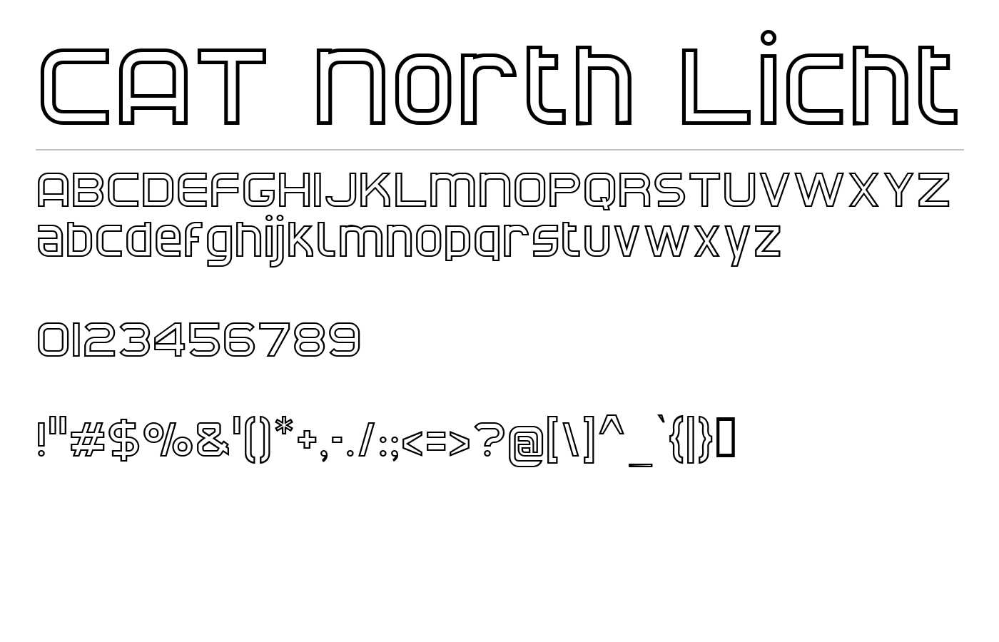 CAT North Licht Font preview