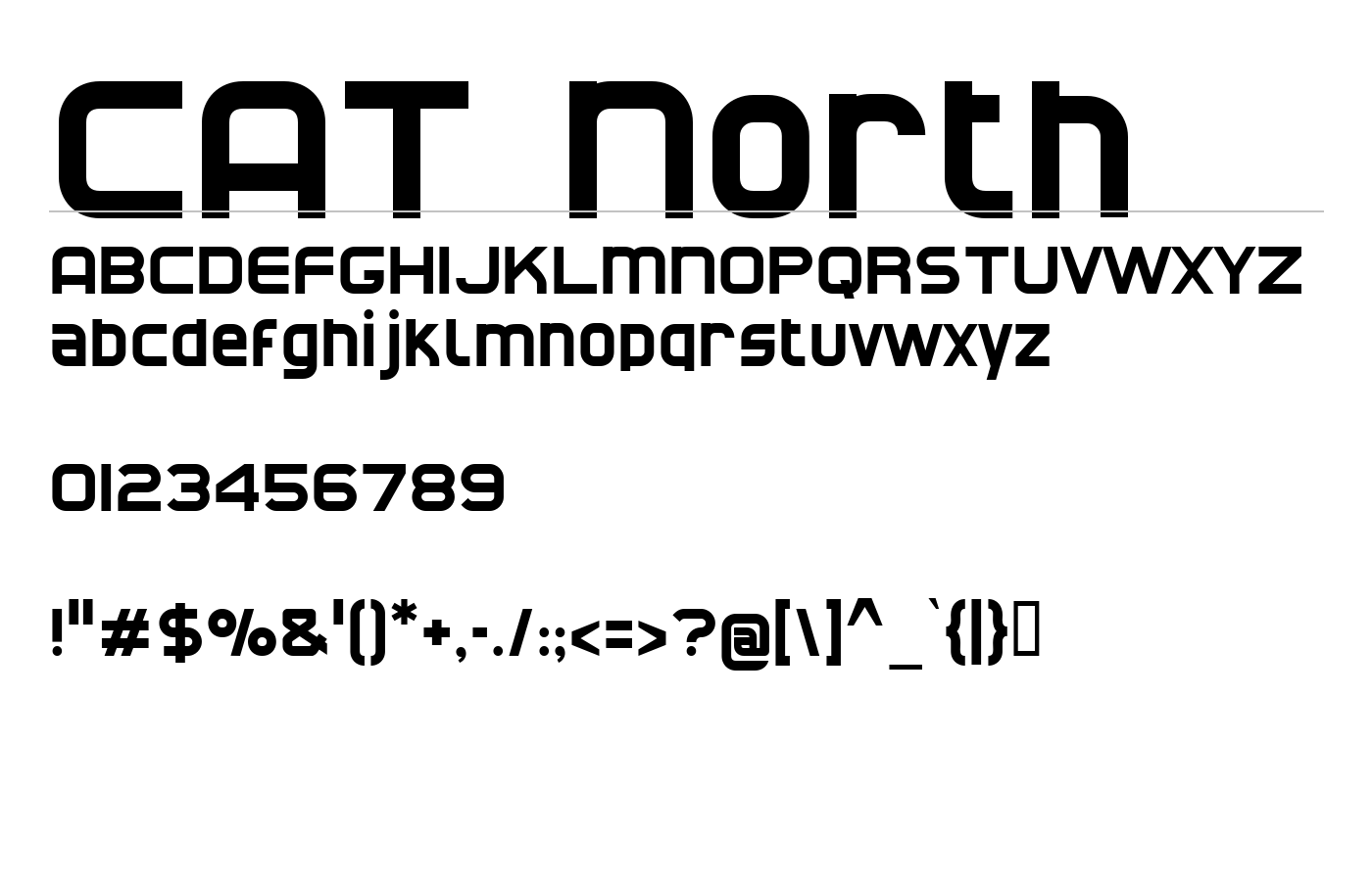 CAT North Font preview