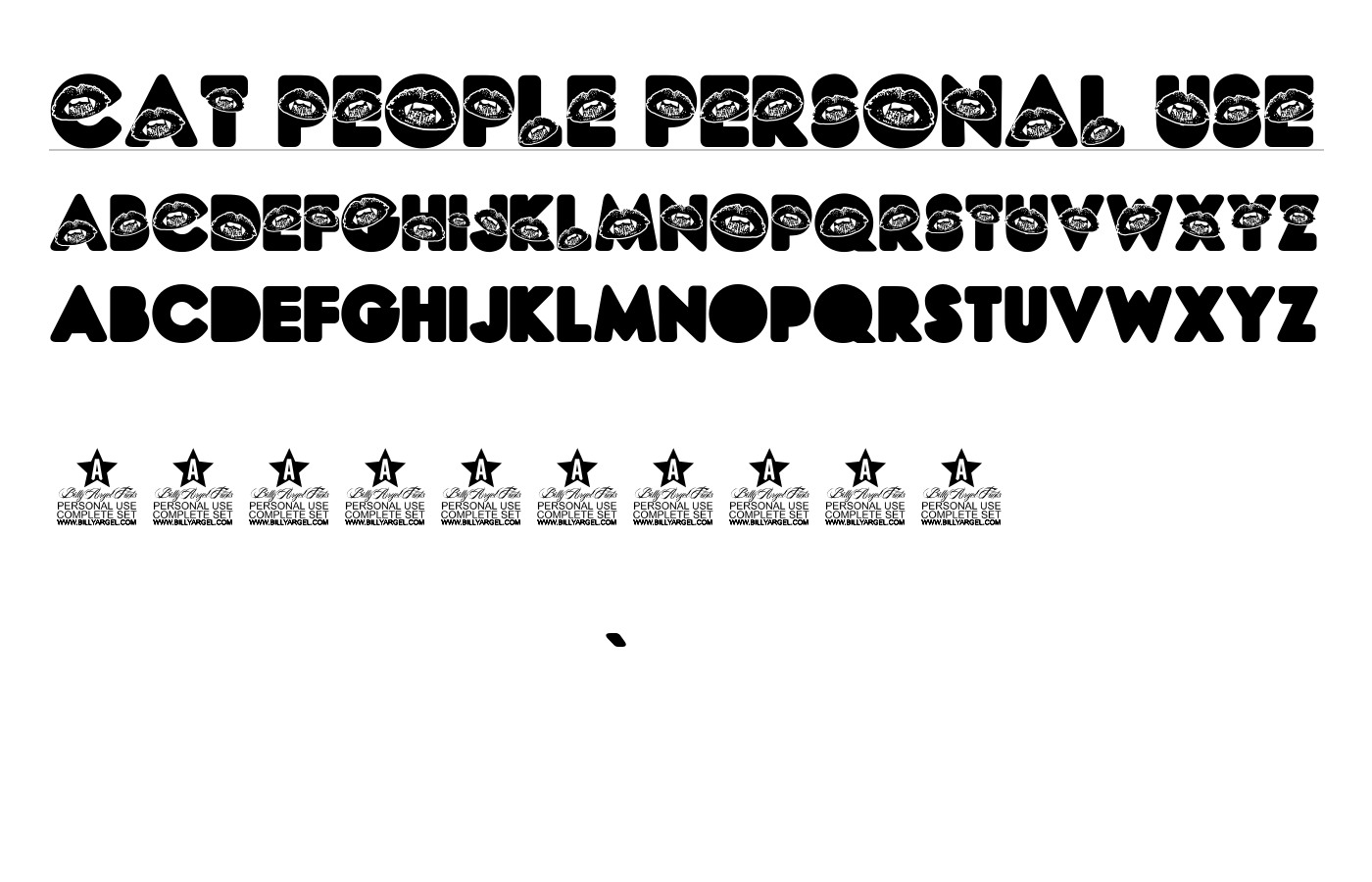 CAT PEOPLE PERSONAL USE Font preview