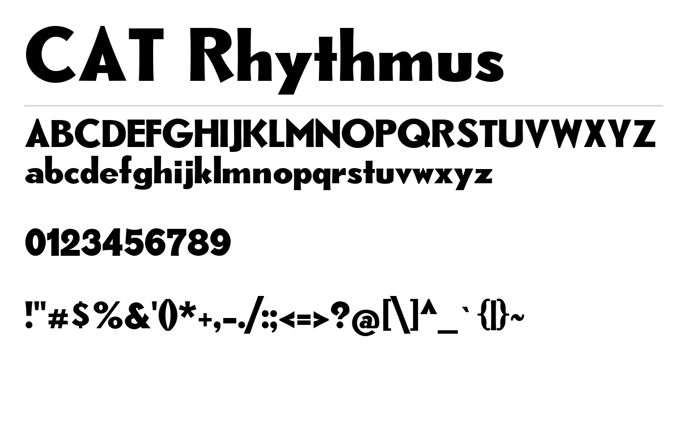 CAT Rhythmus Font preview