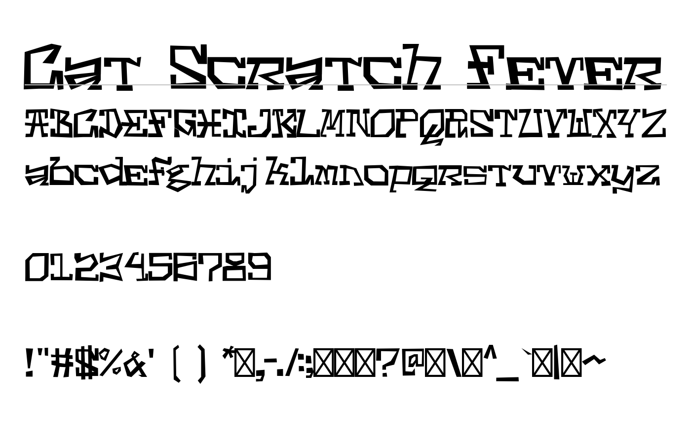 Cat Scratch Fever Font preview