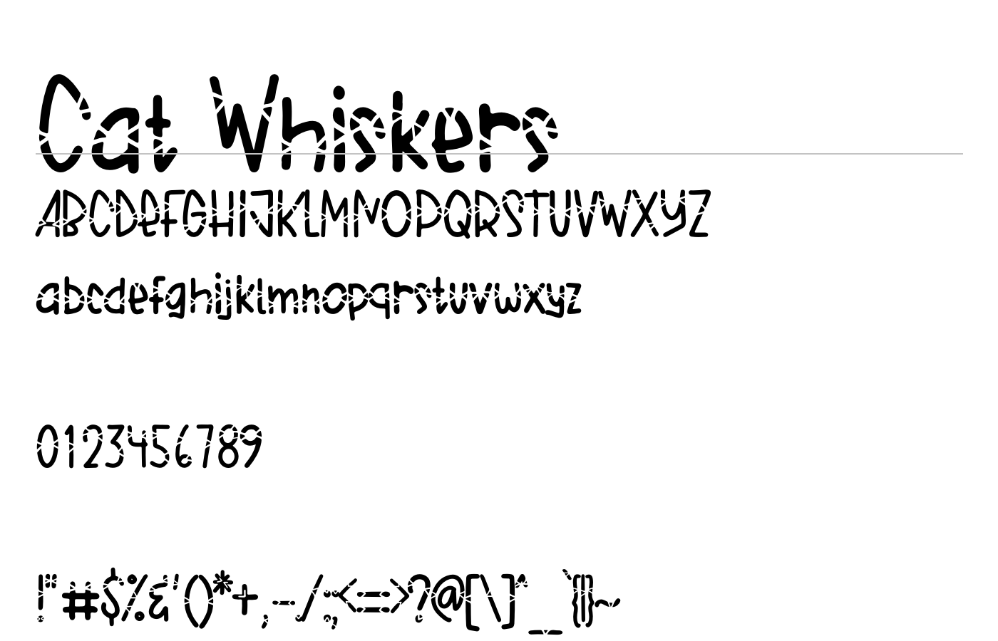 Cat Whiskers Font preview