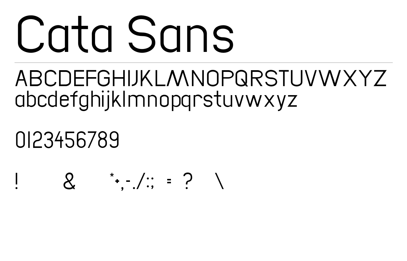Cata Sans Font preview