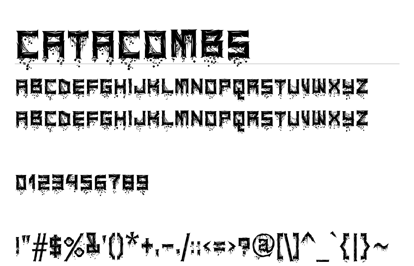 Catacombs Font preview