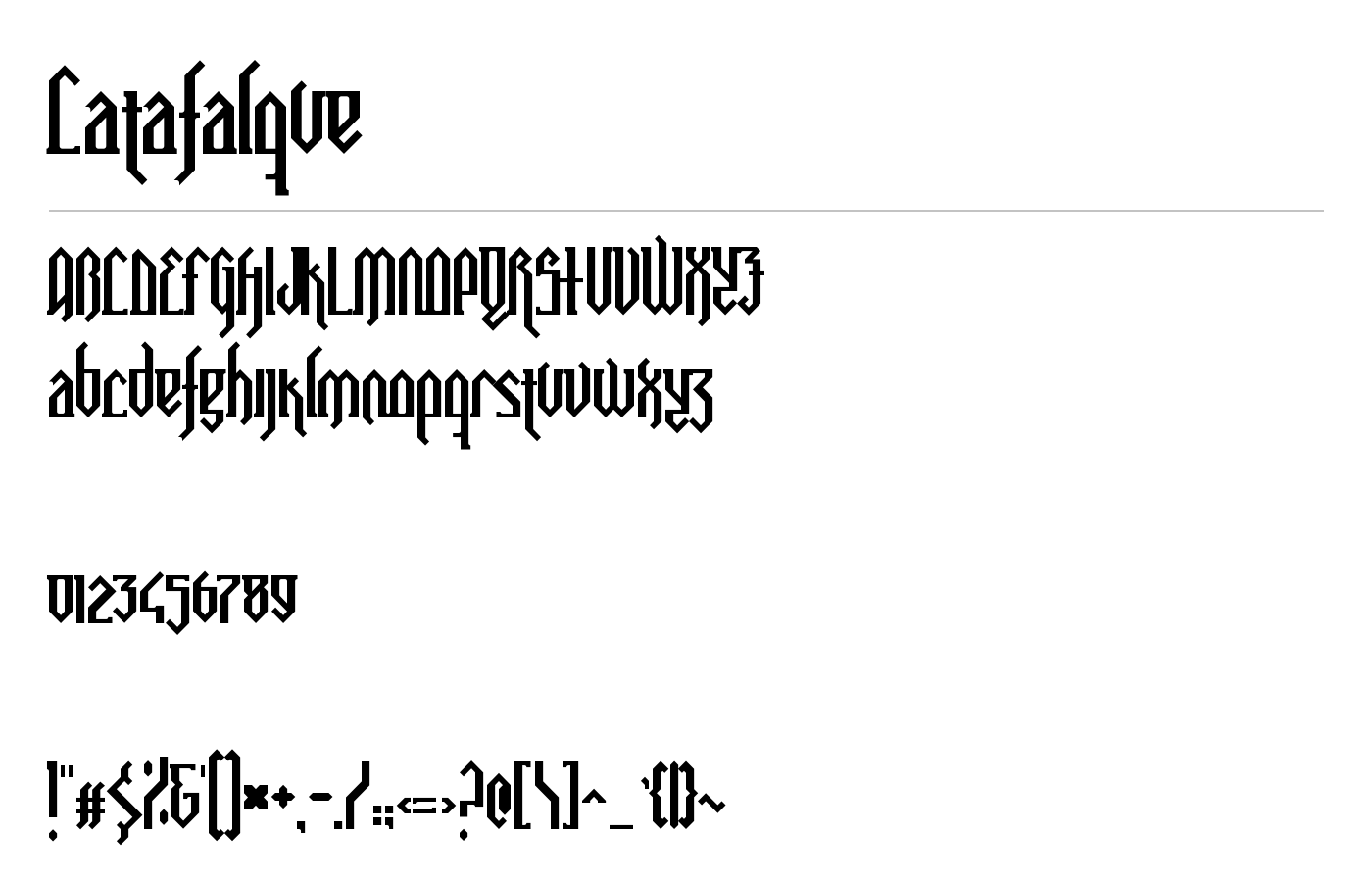 Catafalque Font preview