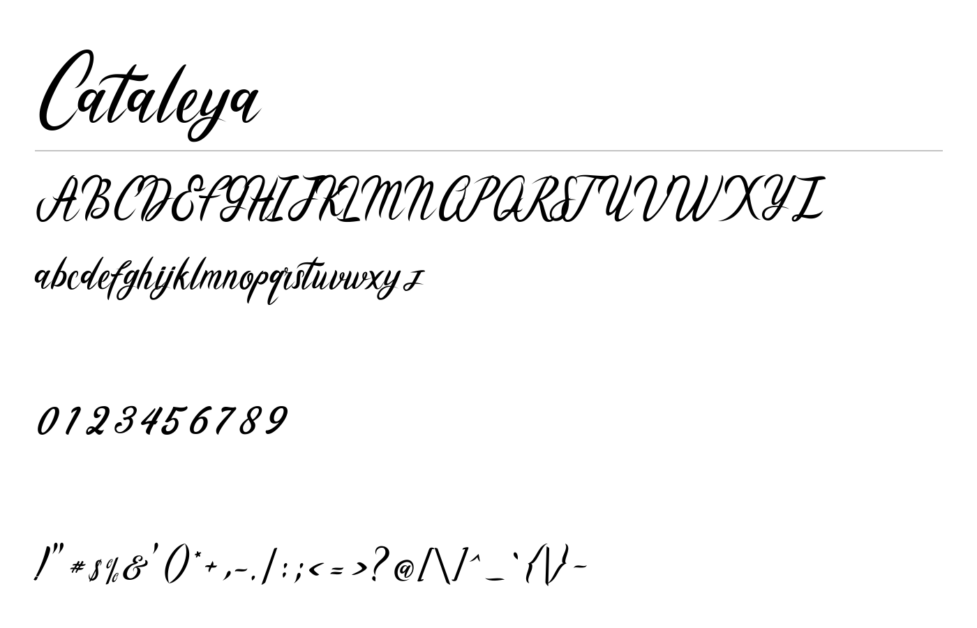 Cataleya Font preview