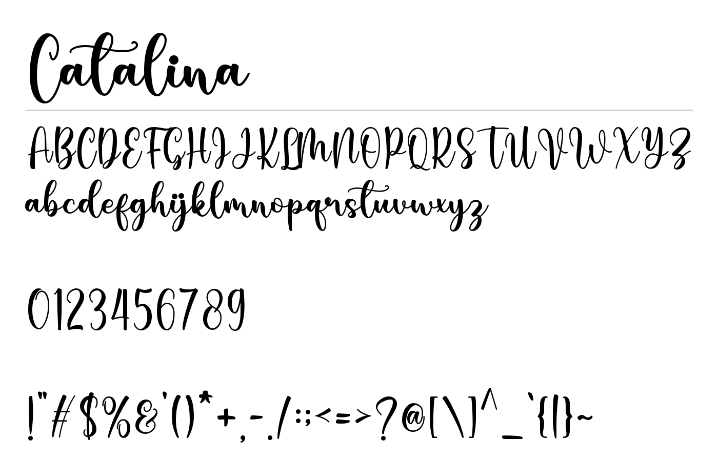 Catalina Font preview