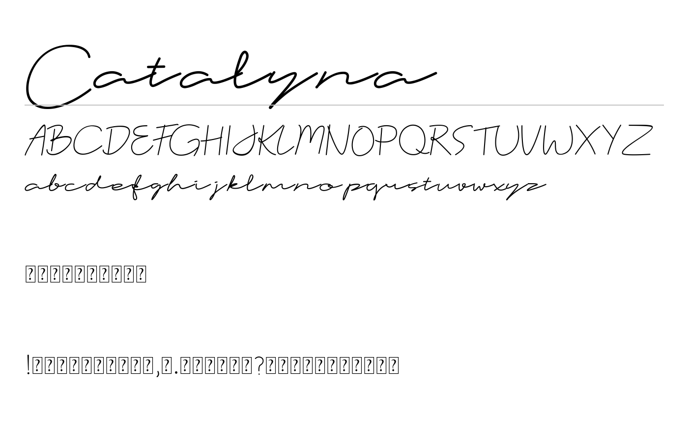 Catalyna Font preview