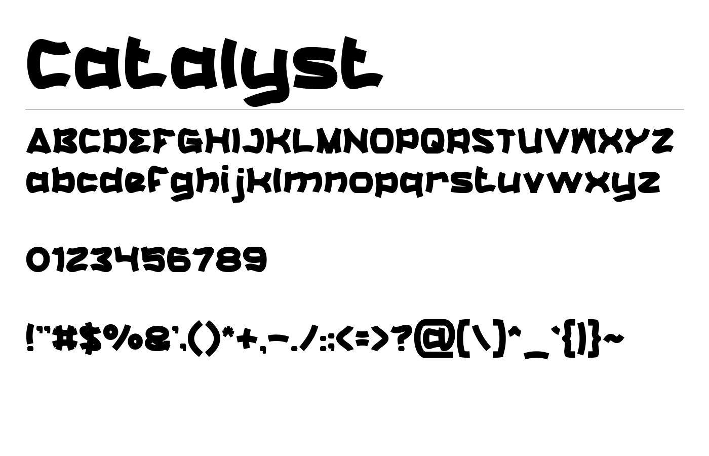 Catalyst Font preview