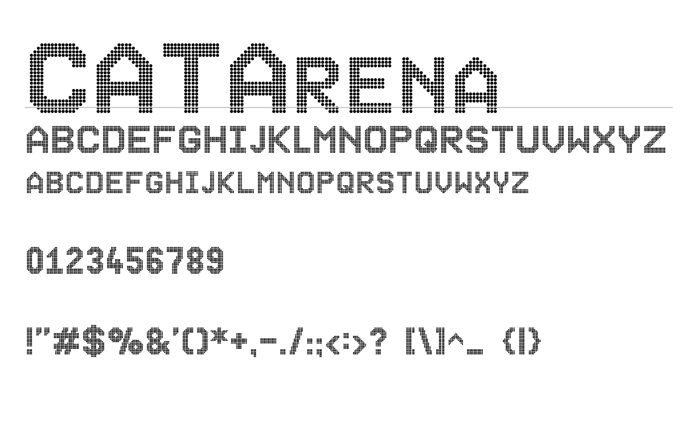 CATArena Font preview