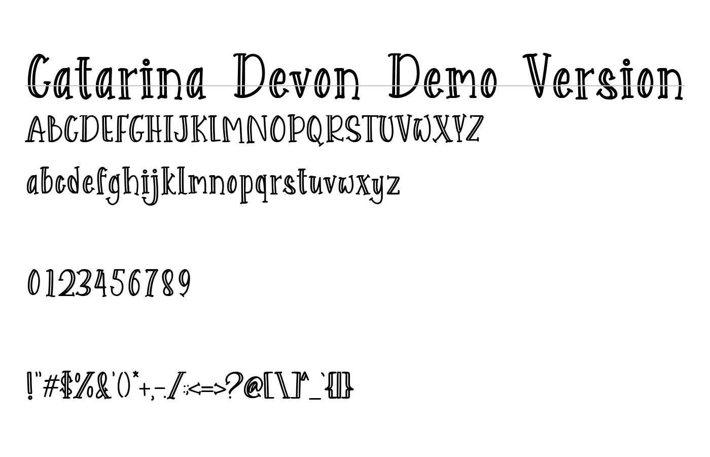Catarina Devon Font preview
