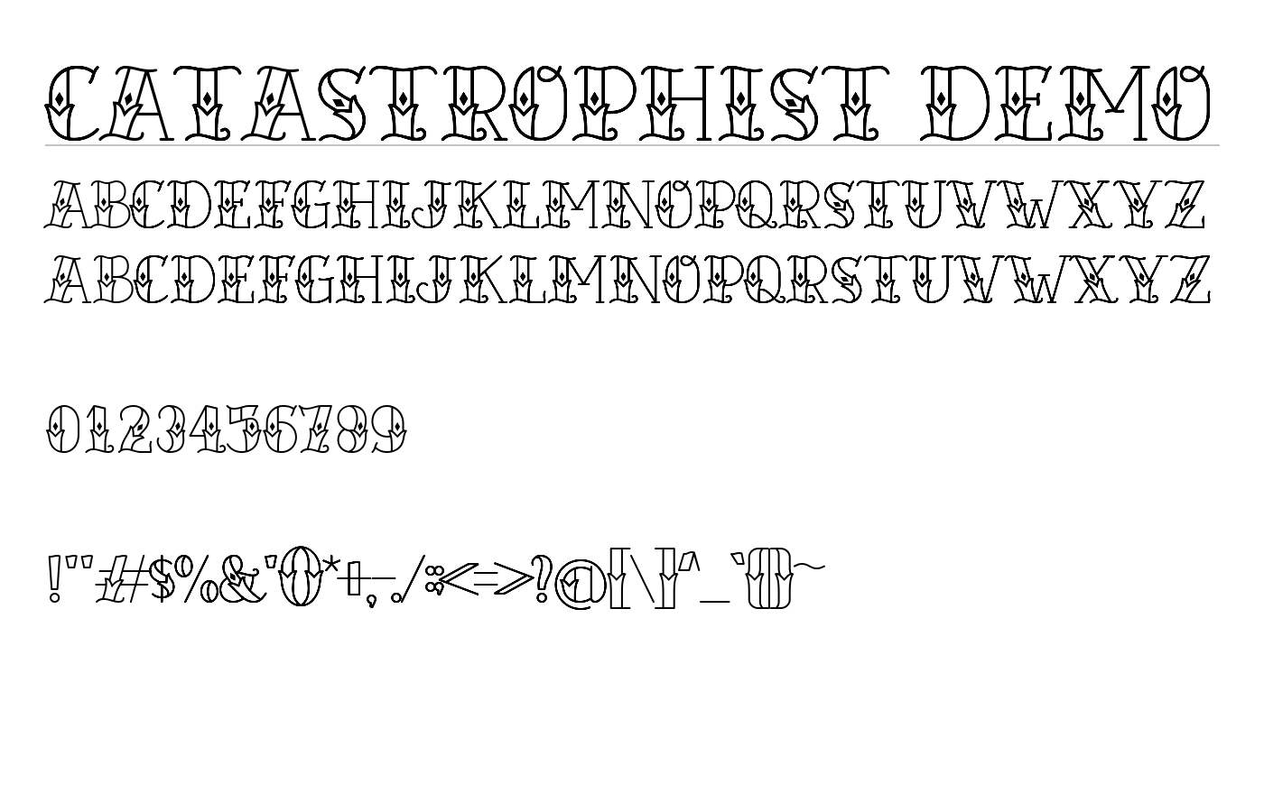 Catastrophist Demo Font preview