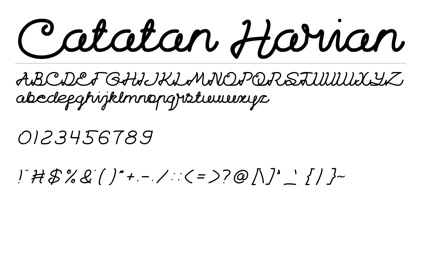Catatan Harian Font preview