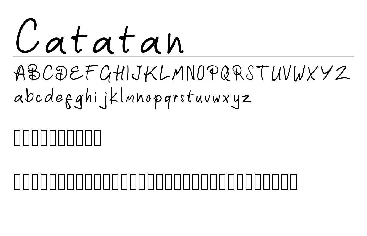 Catatan Font preview