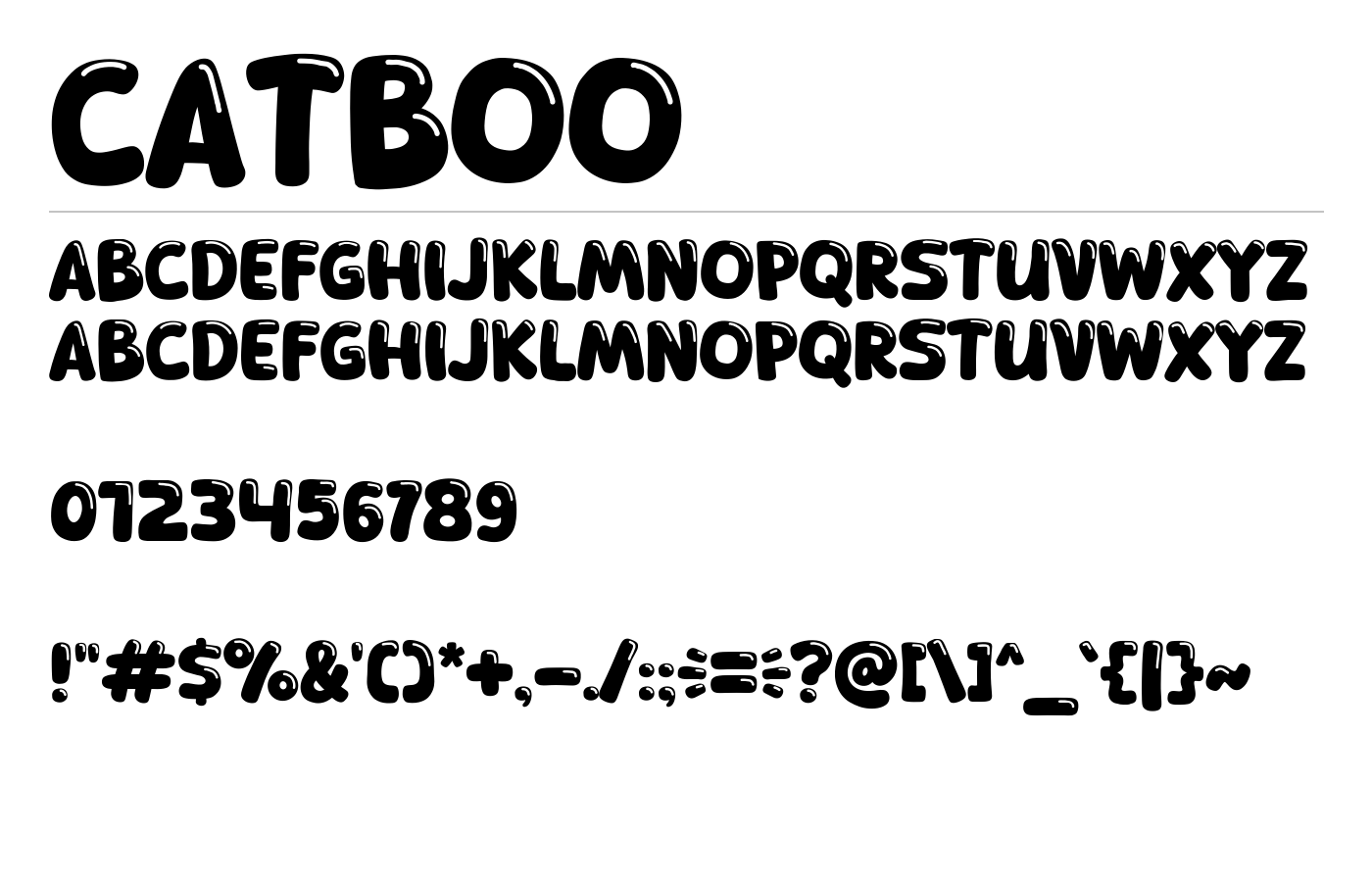 Catboo Font preview