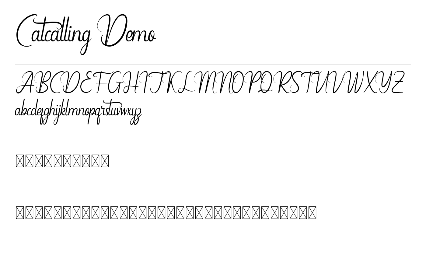 Catcalling Demo Font preview