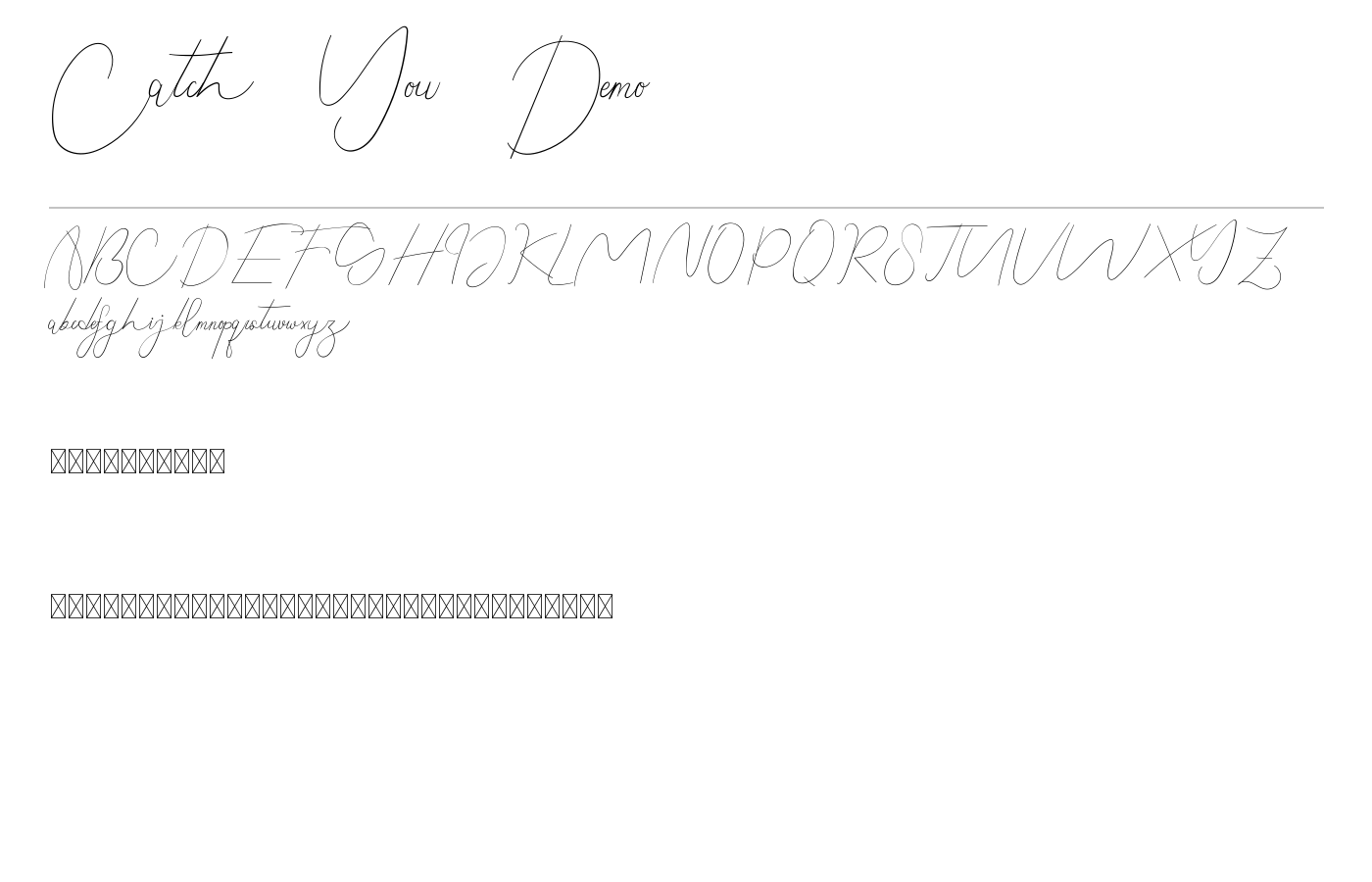 Catch You Demo Font preview